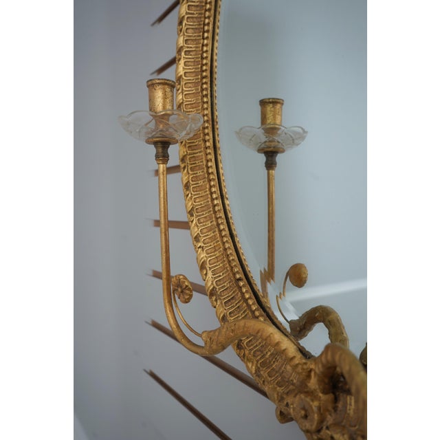 Gold Friedman Brothers Gold Framed Candelabra Mirror For Sale - Image 8 of 10