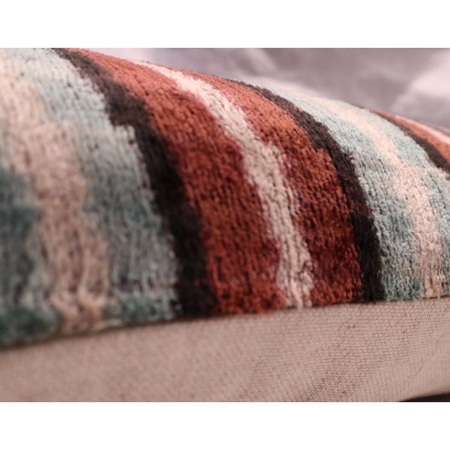 Contemporary Multi Color Velvet Throw Pillow & Down Insert For Sale In San Francisco - Image 6 of 9