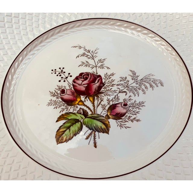 1930s Copeland Spode Mansard Red Rose Cream Bone China Dinner Plates - Set of 4 For Sale - Image 17 of 18