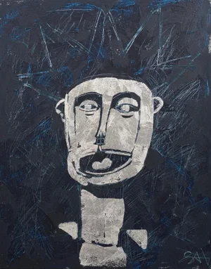 "Liberty Now" Contemporary Mixed Media Neo Expressionist Painting by Sax Berlin