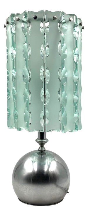 Italian Molded Glass Table Lamp by Max Ingrand for Fontana Arte, 1970
