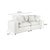 Wood Cali Pearl Performance Fabric Modular Loveseat For Sale - Image 7 of 8