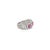 Not Yet Made - Made To Order Red Zirconia Bold Band Ring Made in 925 Sterling Silver for Women - Size 7 For Sale - Image 5 of 10