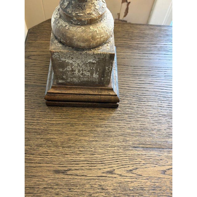 Late 20th Century Pair of Rustic Wood Table Lamps For Sale - Image 5 of 7