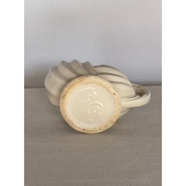 Vintage McCoy Cream Planter With Acanthus Details For Sale - Image 4 of 4