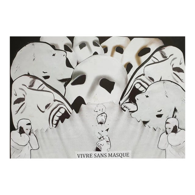 Elisa Casbas, Vivre Sans Masques, 2018, Paper For Sale