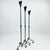 Hand Forged Iron Candelabra Set of 3 (100-120cm) Antique Copper Finish Hammered Stem with Calla Lily Cups For Sale - Image 9 of 10