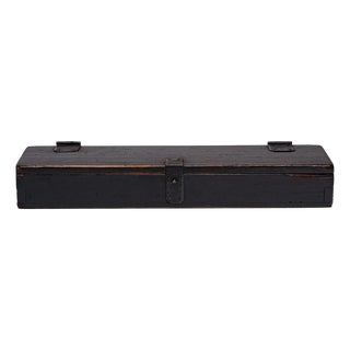 Chinese Black Lacquer Scholar's Box, C. 1850 For Sale