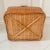 Copper Vintage Asian Large Wicker Lidded Basket With Handles For Sale - Image 8 of 11