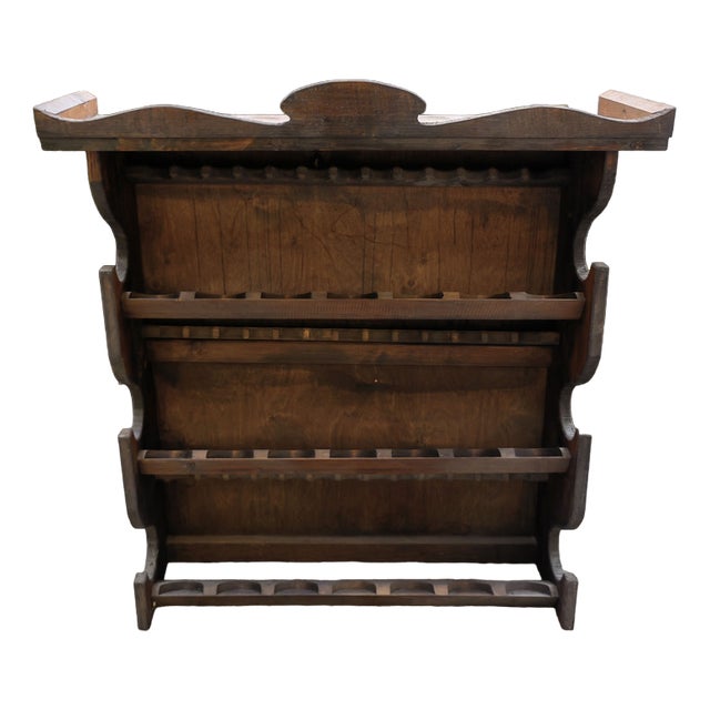 Vintage Bottle Holders in Walnut Painted Fir, 1980s, Set of 2 For Sale