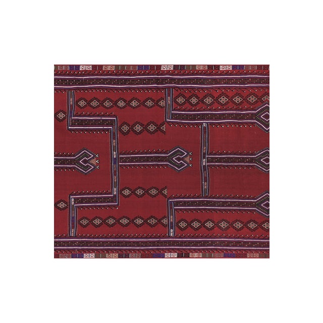 Kilim Cicim Embroidered Karapinar 4'7'' X 7'9'' For Sale - Image 6 of 12