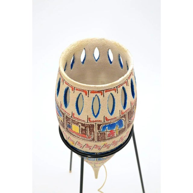 Italian Ceramic Floor Lamp from Ceramiche Santa Caterina, 1950s For Sale - Image 4 of 11