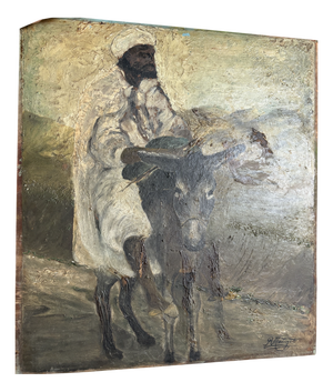 R.V. Manago, Figure with Donkey, 20th Century, Painting