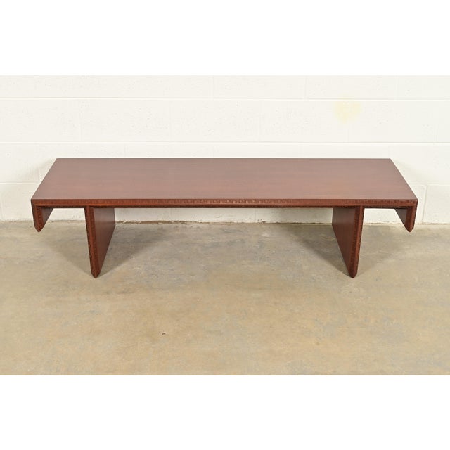 A rare and exceptional Mid-Century Modern "Taliesin" coffee table or bench By Frank Lloyd Wright for Heritage Henredon...