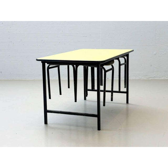 Metal Vintage Kelko Table Set with Four Stools, Switzerland, 1960s, Set of 5 For Sale - Image 7 of 18