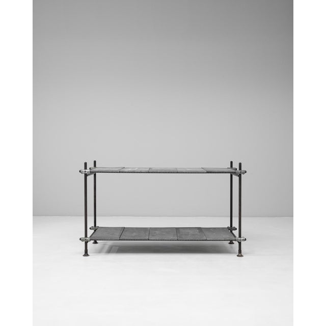 20th Century French Metal Console Table With Zinc Tops For Sale - Image 17 of 18