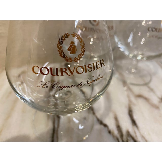 Courvoisier Cognac Advertising Glasses Set of 4 Chairish