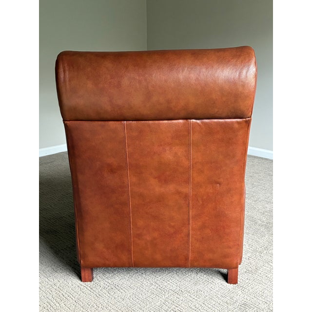 Late 20th Century Late 20th Century Comfort Design Cognac Leather Recliner Lounge Chair For Sale - Image 5 of 7