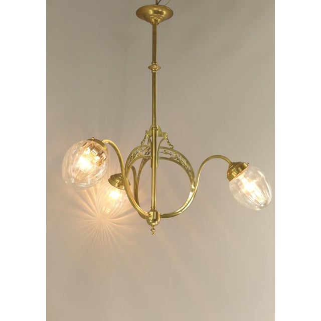 Viennese Art Nouveau Chandelier, Austria, 1910s For Sale - Image 12 of 14