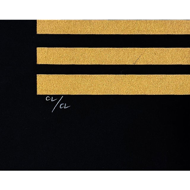 Evening Night from Morning Day/Evening Night Suite. Serigraph in colors with foil stamping and embossment on wove paper....