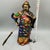 Brass Enameled Brass Guan Gong Sculpture, Colorful Cloisonne Warrior God Figurine, Chinoiserie Tabletop Decor For Sale - Image 8 of 8