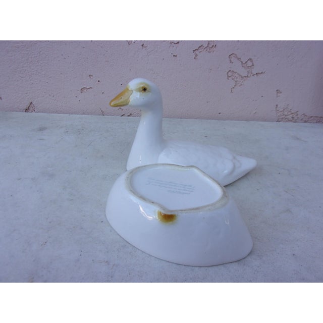 Circa 1950 Majolica Goose Tureen For Sale - Image 4 of 6