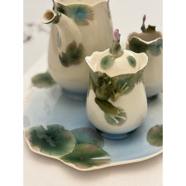 Franz Porcelain "Amphibia" Frog Tea Service Set, Discontinued - 4 Piece For Sale - Image 14 of 18