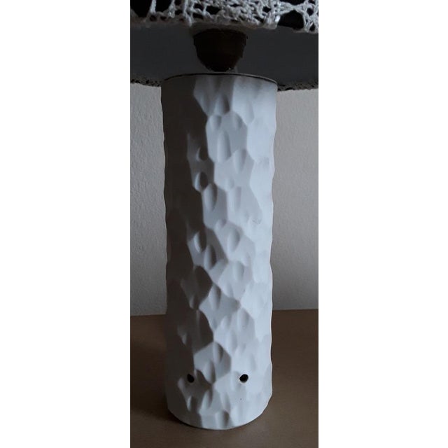 Vintage Black and White Bisquit Porcelain Table Lamp by Thomas, 1970s For Sale - Image 4 of 16
