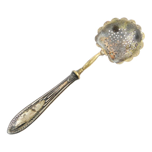 French Art Nouveau Silver Absynthe Spoon, 1900s For Sale