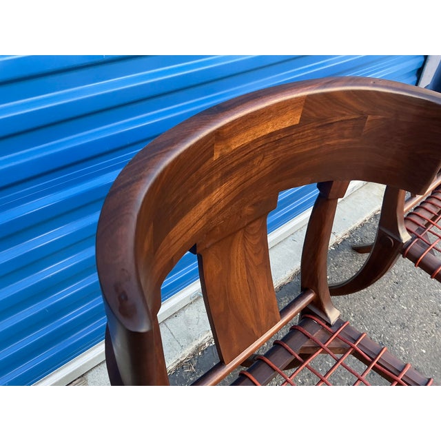Vintage Klismos Walnut Chair For Sale - Image 9 of 11