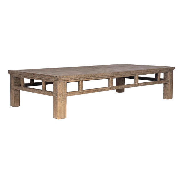 Transitional Late 20th Century Transitional Reclaimed Elm Coffee Table For Sale - Image 3 of 8