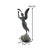 This vintage metal sculpture of a winged Greek goddess holding a torch, designed in an Art Deco and Art Nouveau style....