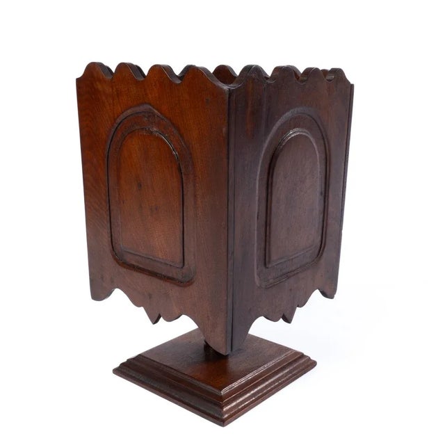 Mid 19th Century Mid 19th Century Victorian Walnut Box on Pedestal For Sale - Image 5 of 12