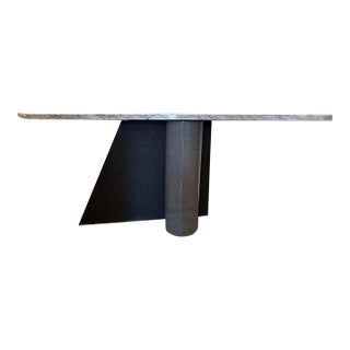 Ambiguita Solid Marble and Slate Console Table by Legendary Italian Design Duo Lella and Massimo Vignelli 1983 For Sale