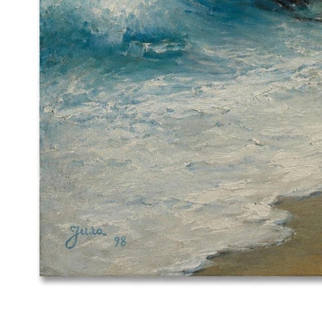 Contemporary Jusa, Fishermen, 1998, Acrylic on Canvas For Sale - Image 3 of 6