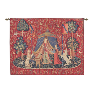 Lady With the Unicorn - Tent Loom Woven Tapestry - 122 X 165 Cm (4'0" X 5'5") - Requires Rod Size 4
