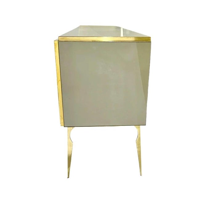 Mid-Century Modern Italian Art Deco Style Sideboard / Credenza Cabinet For Sale - Image 4 of 9