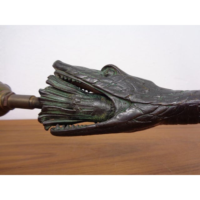 Art Deco Snake Bonze Table Lamp, France, 1920s For Sale - Image 11 of 18