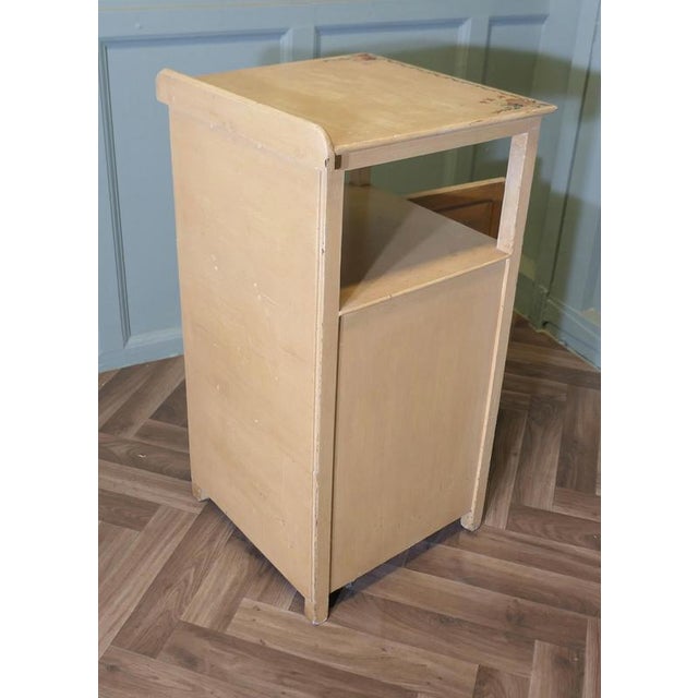 Wood Bedside Table with Hand Painted Flowers, 1940 For Sale - Image 7 of 8