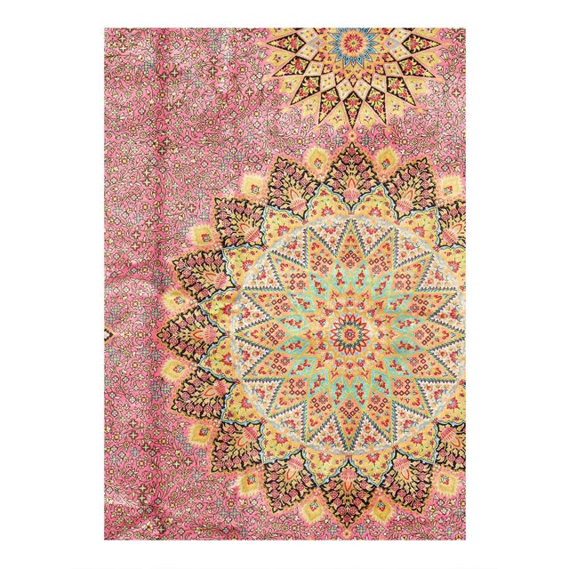 Viscose on a cotton foundation with a medallion This rug has a dense, soft pile, and excellent quality, to ensure that you...