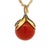 1960s Vintage Italian 18k Rose Gold Mediterranean Coral Sphere Pendant Necklace For Sale - Image 5 of 12