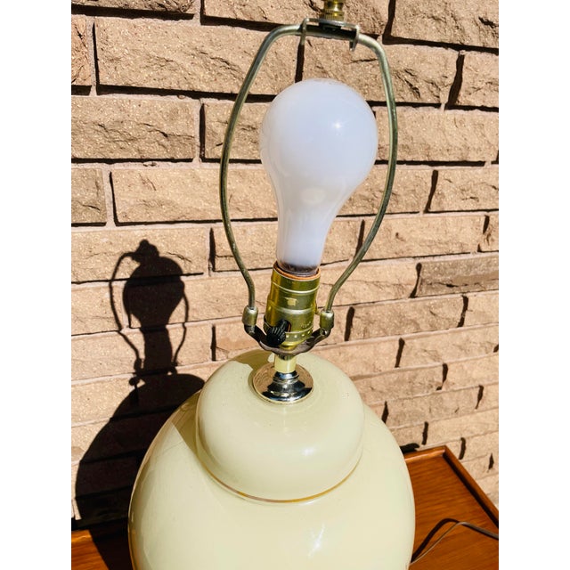 Vintage Asian Ginger Jar Floral Lamp For Sale - Image 10 of 11