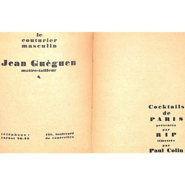 "Cocktails De Paris" 1929 Rip [Georges-Gabriel Thenon] For Sale - Image 11 of 12