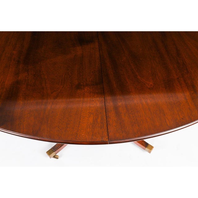 Vintage 20th Century Regency Revival Oval Dining Table with One Leaf from William Tillman, 1990s For Sale - Image 12 of 16