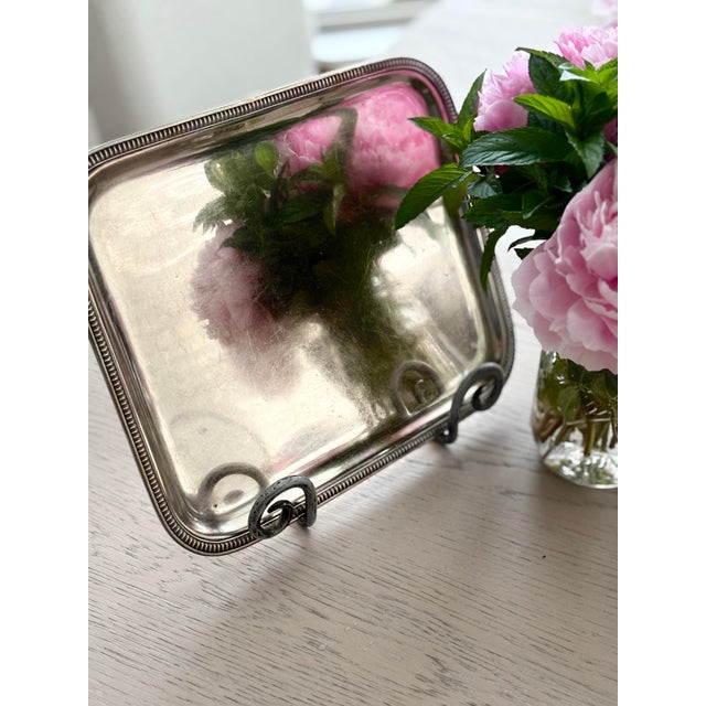 French Argental Silver-Plated Platter Tray For Sale - Image 11 of 11