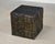 A mid century modern brutalist black top end table designed by Adrian Pearsall for Craft Associates. One minor chip...