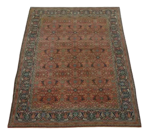 Antique Tabriz Rug Floral Design