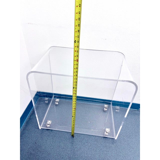 Vintage Lucite Rolling Bar Cart or Side Table For Sale - Image 12 of 12
