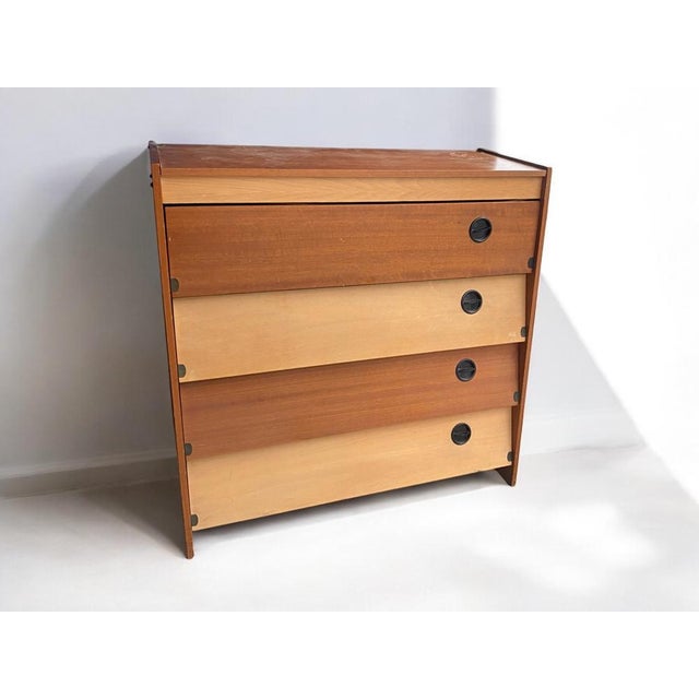 1950s Mid-Century German Brown and Beige Shoe Cabinet, 1950s For Sale - Image 5 of 18