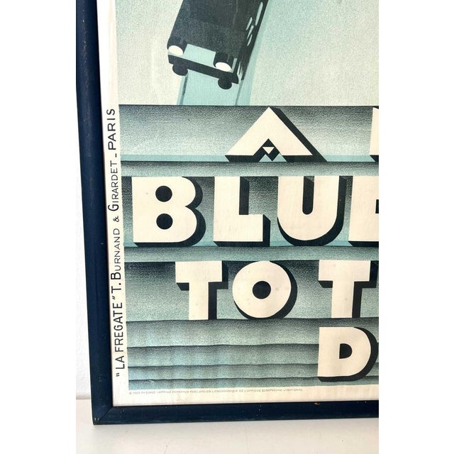 A New Blue Train to the Cote d'Azur, Lithograph, Framed For Sale - Image 4 of 5